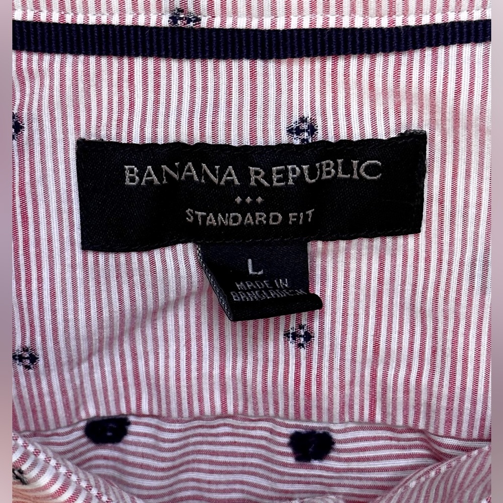 Banana Republic Short Sleeve Button up. Men’s Size Large - Picture 6 of 8
